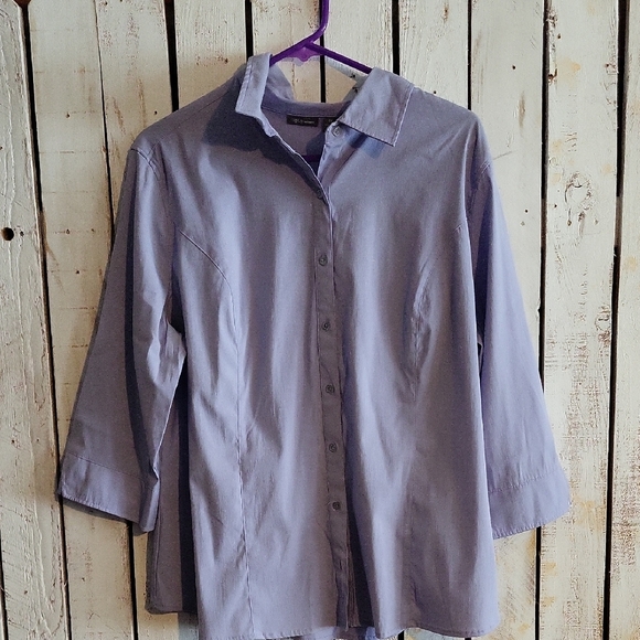 Apt. 9 Women's Lavender Button Down Shirt - Picture 1 of 3
